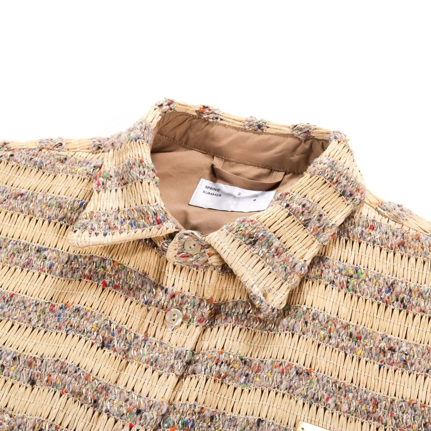 4SDESIGNS WORK SHIRT RAPHIA / BOTTONATO CHANNEL LINKED TWEED