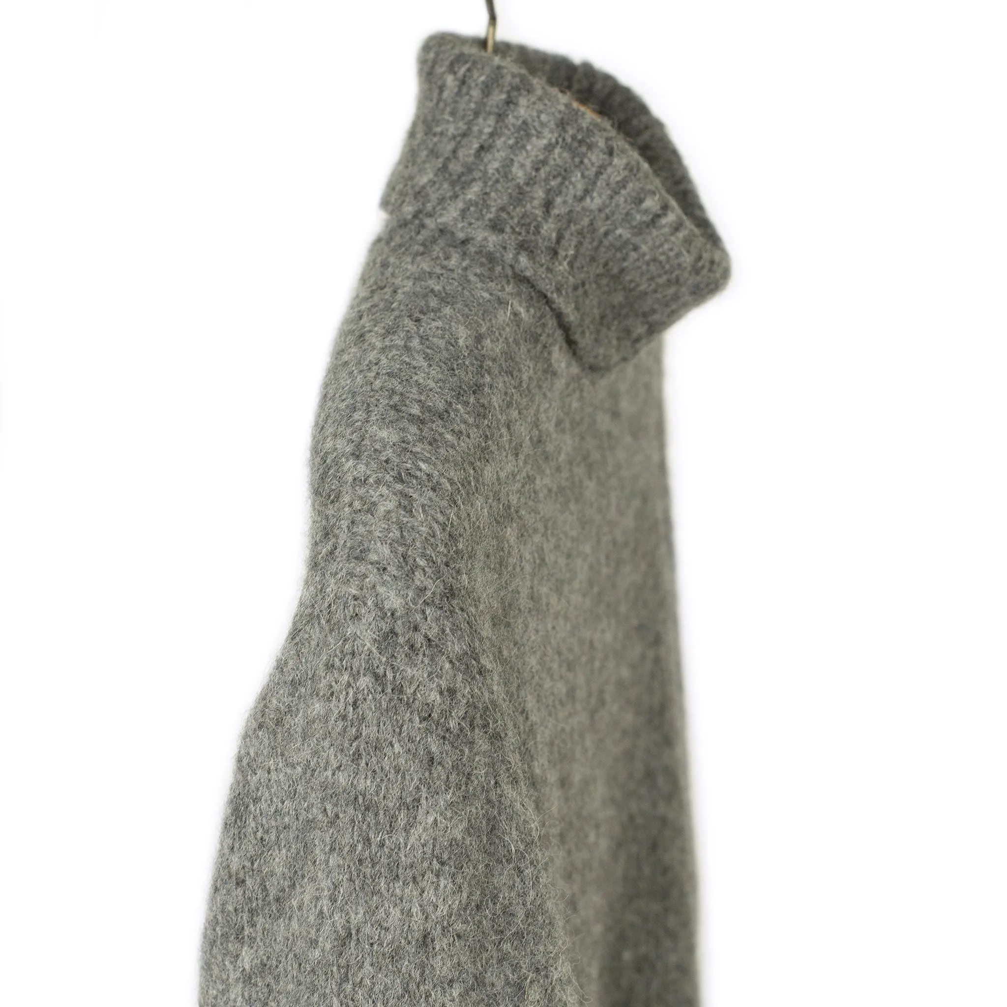 AAmintore wool turtleneck sweater in cement grey alpaca mix