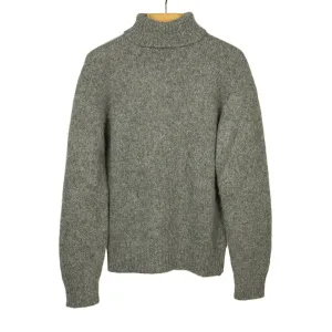 AAmintore wool turtleneck sweater in cement grey alpaca mix