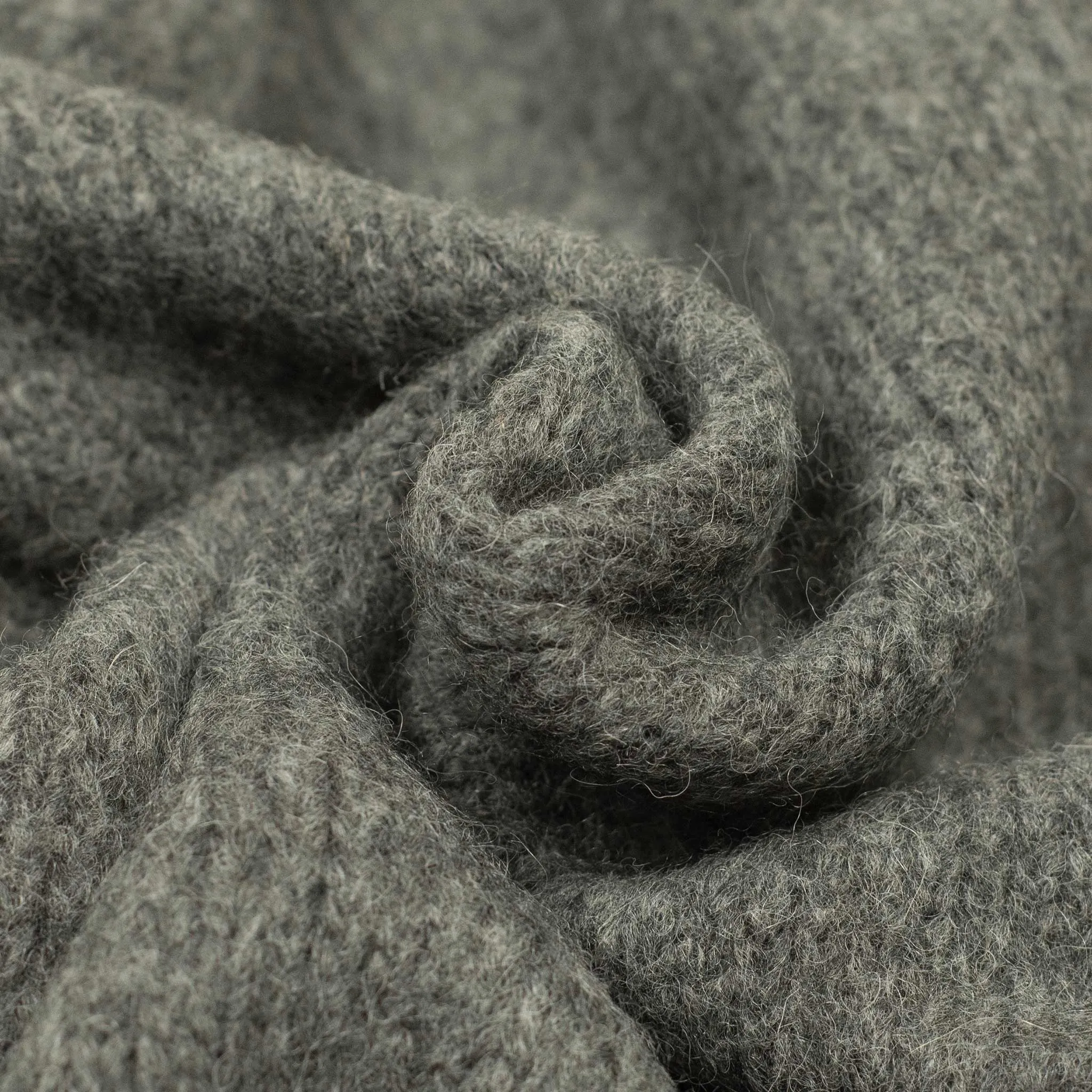 AAmintore wool turtleneck sweater in cement grey alpaca mix