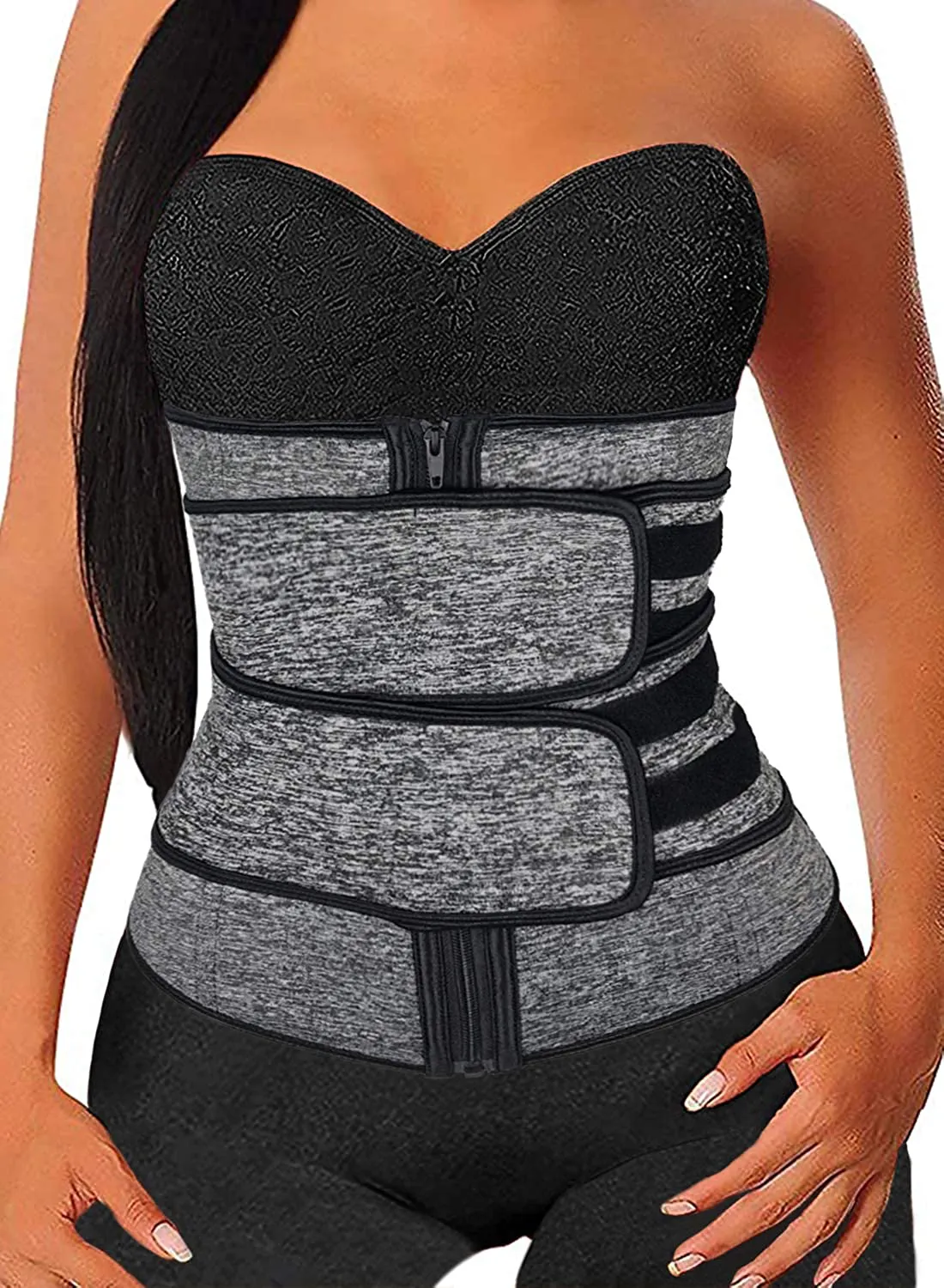 Acelitt Women Ladies Waist Trainer Weight Loss Corset Trimmer Belt Waist Cincher Body Shaper, Size S-XXXL