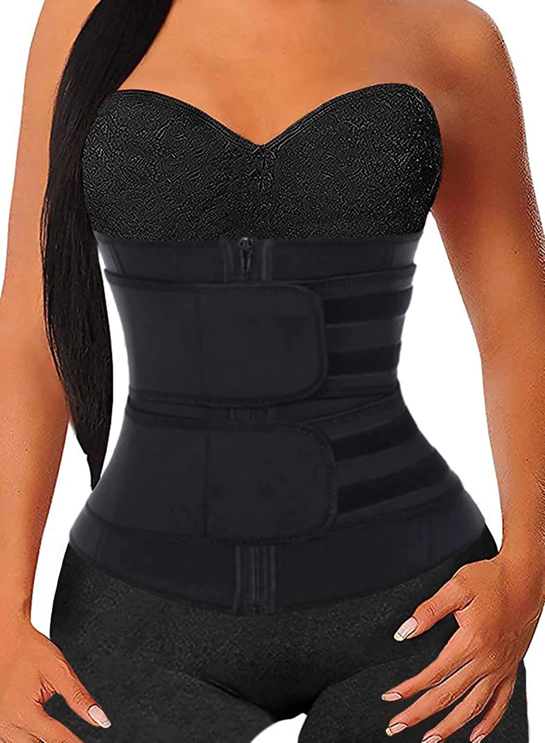 Acelitt Women Ladies Waist Trainer Weight Loss Corset Trimmer Belt Waist Cincher Body Shaper, Size S-XXXL