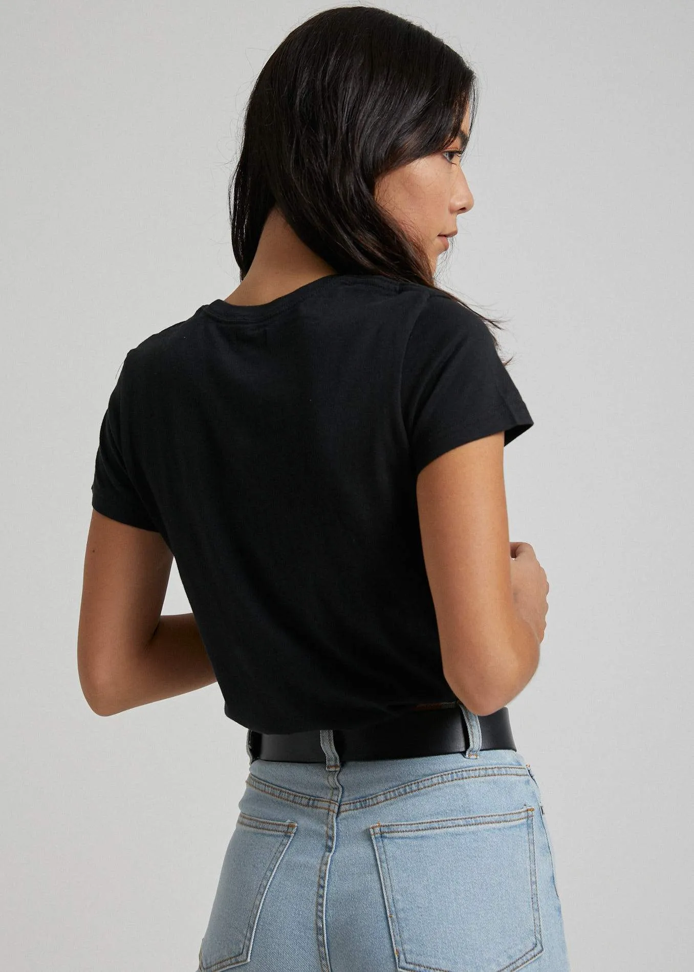 Afends Womens Brodie Bloom - Standard Fit Tee - Black