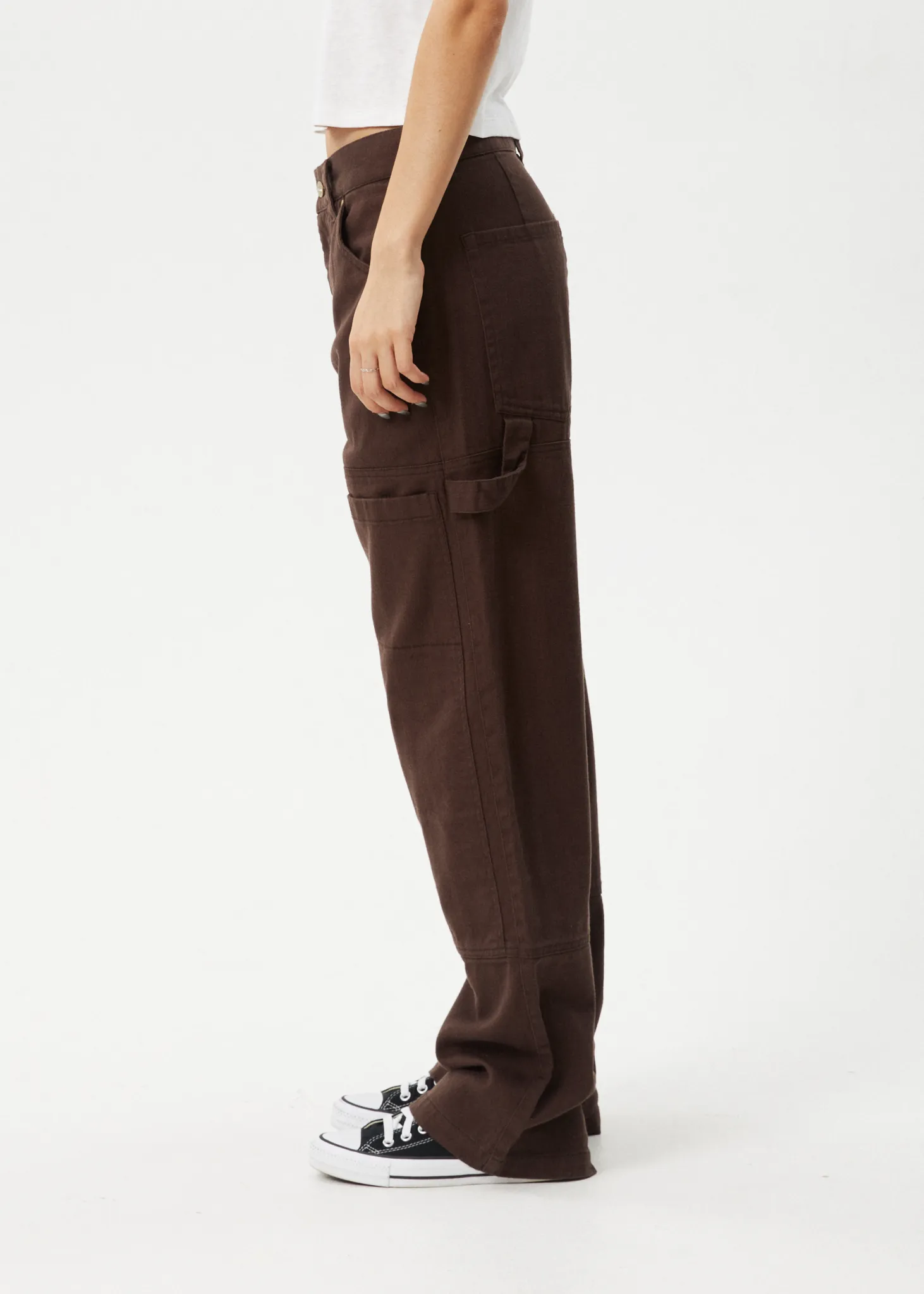 AFENDS Womens Moss - Carpenter Pants - Coffee