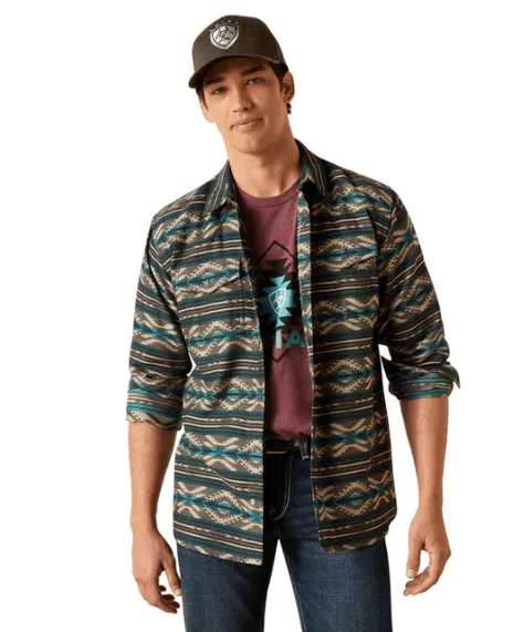 Ariat Men's Harper Cashmere Aztec Retro Fit Long Sleeve Shirt 10047356