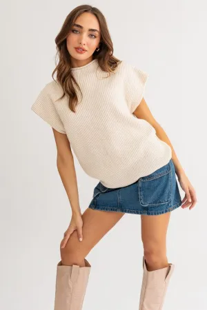 Chic Mock Neck Sweater Top