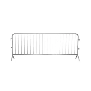 Crowdmaster® Crowd Control Pre Galvanized Light Duty Steel Barricade - Bridge Feet - 8.5 Ft Long