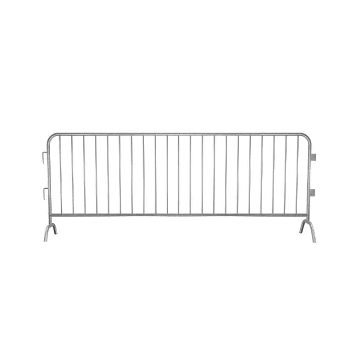 Crowdmaster® Crowd Control Pre Galvanized Light Duty Steel Barricade - Bridge Feet - 8.5 Ft Long