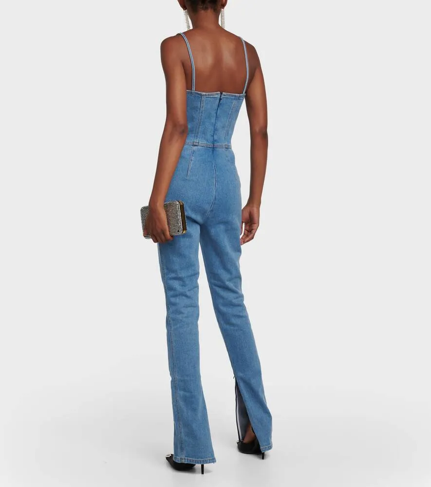 Denim bustier overalls MAGDA BUTRYM, blue