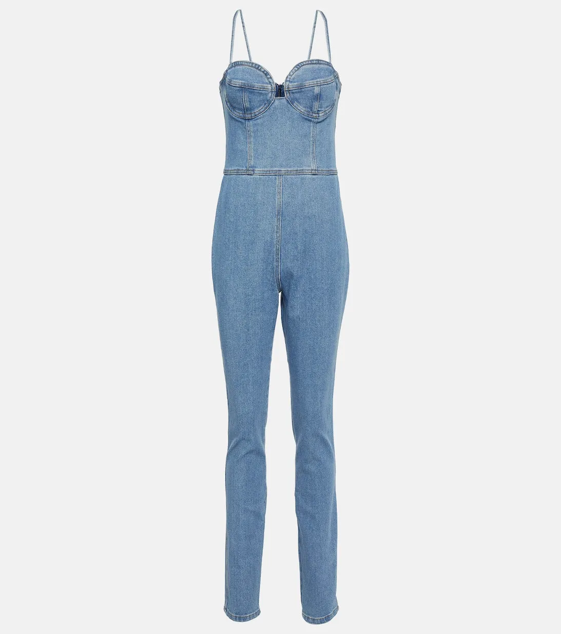 Denim bustier overalls MAGDA BUTRYM, blue