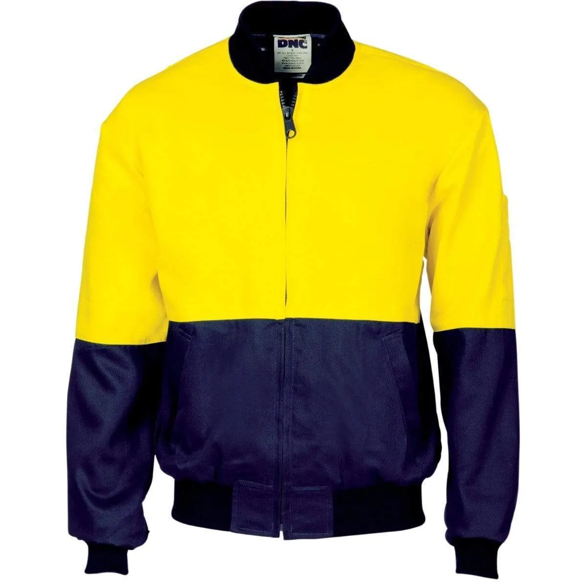 Dnc Workwear Hi-vis Two-tone Cotton Bomber Jacket - 3757