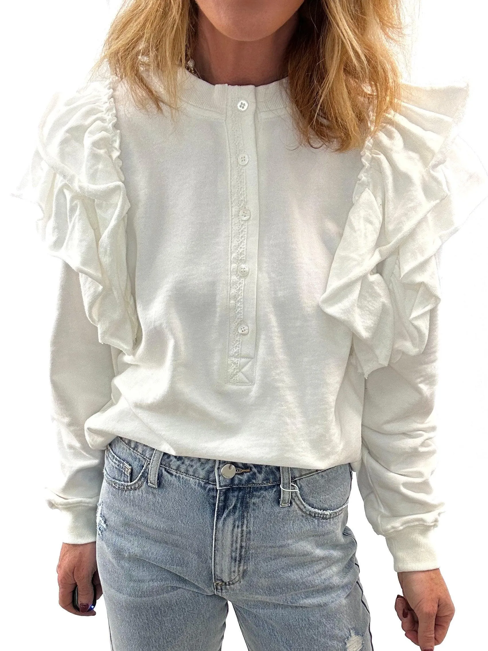 Gracyn's Ultimate Ruffled Top look