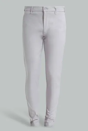 Grey Slim Fit Chino Trouser For Men