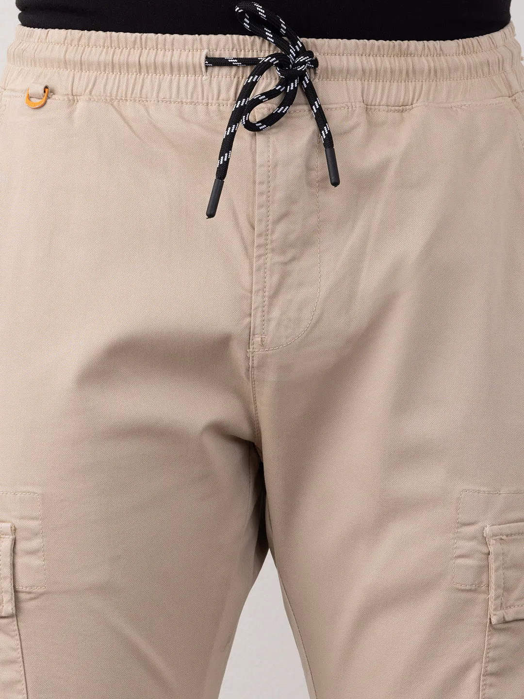 Khaki Plain Cargo Pants