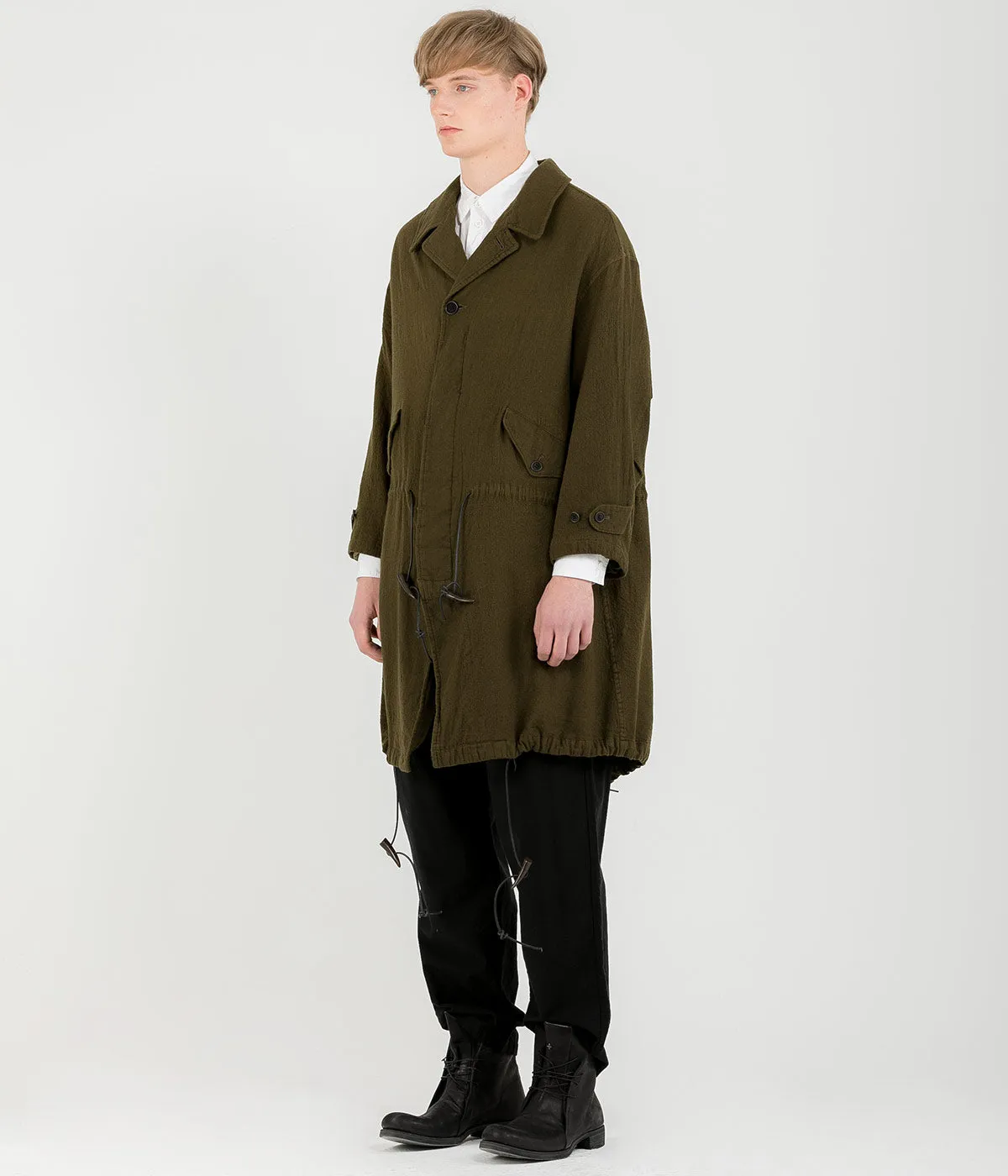 Khaki Vintage Wool Coat