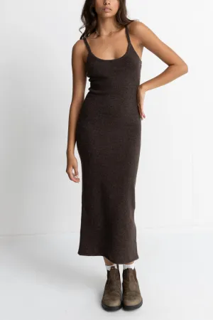 Knit Midi Dress Chocolate