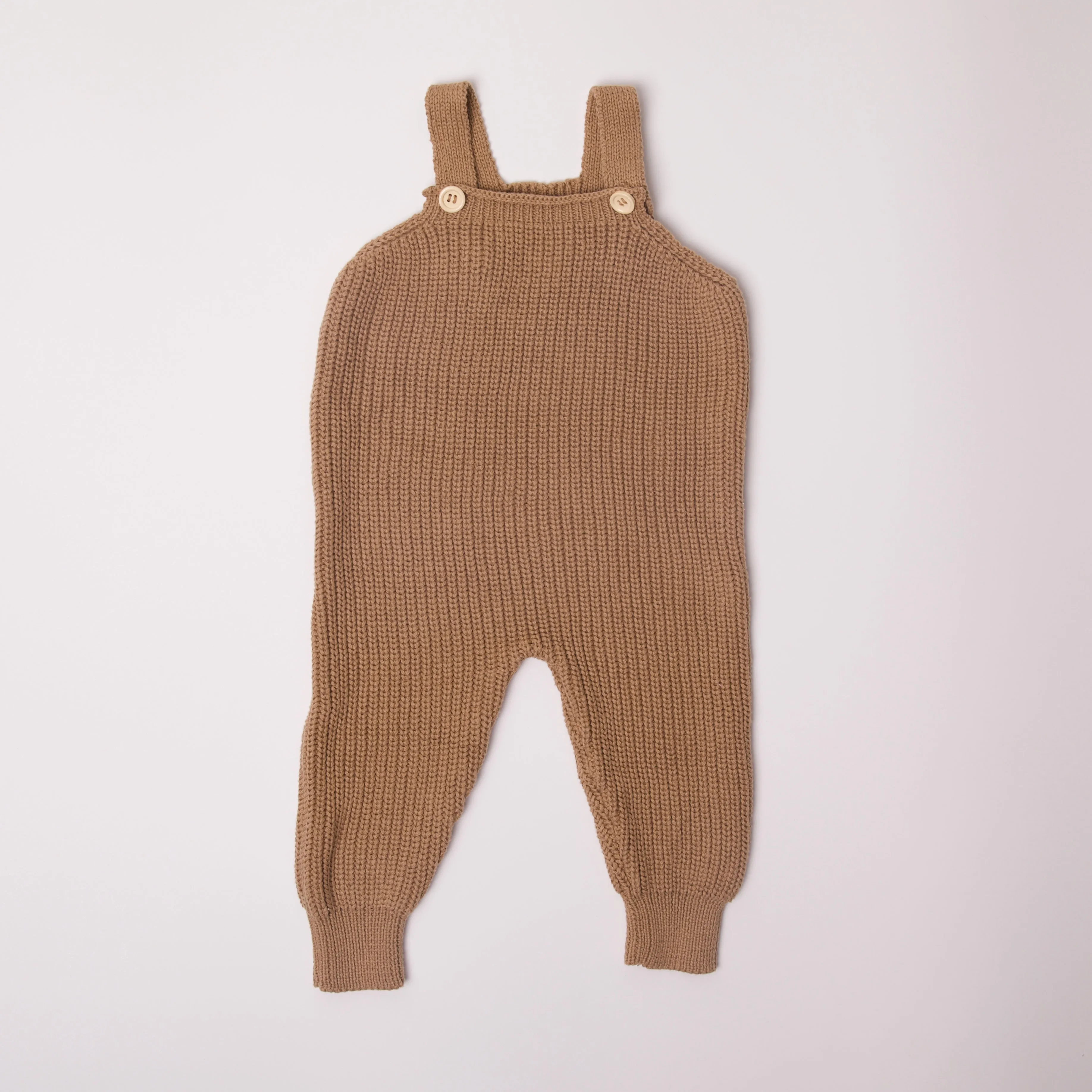 Knit Overalls in Brown