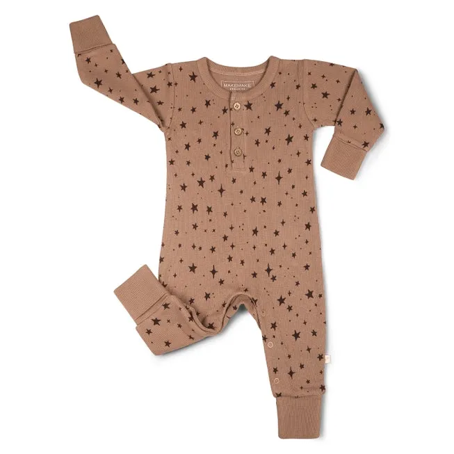 Makemake Organics Long Sleeve Button Romper