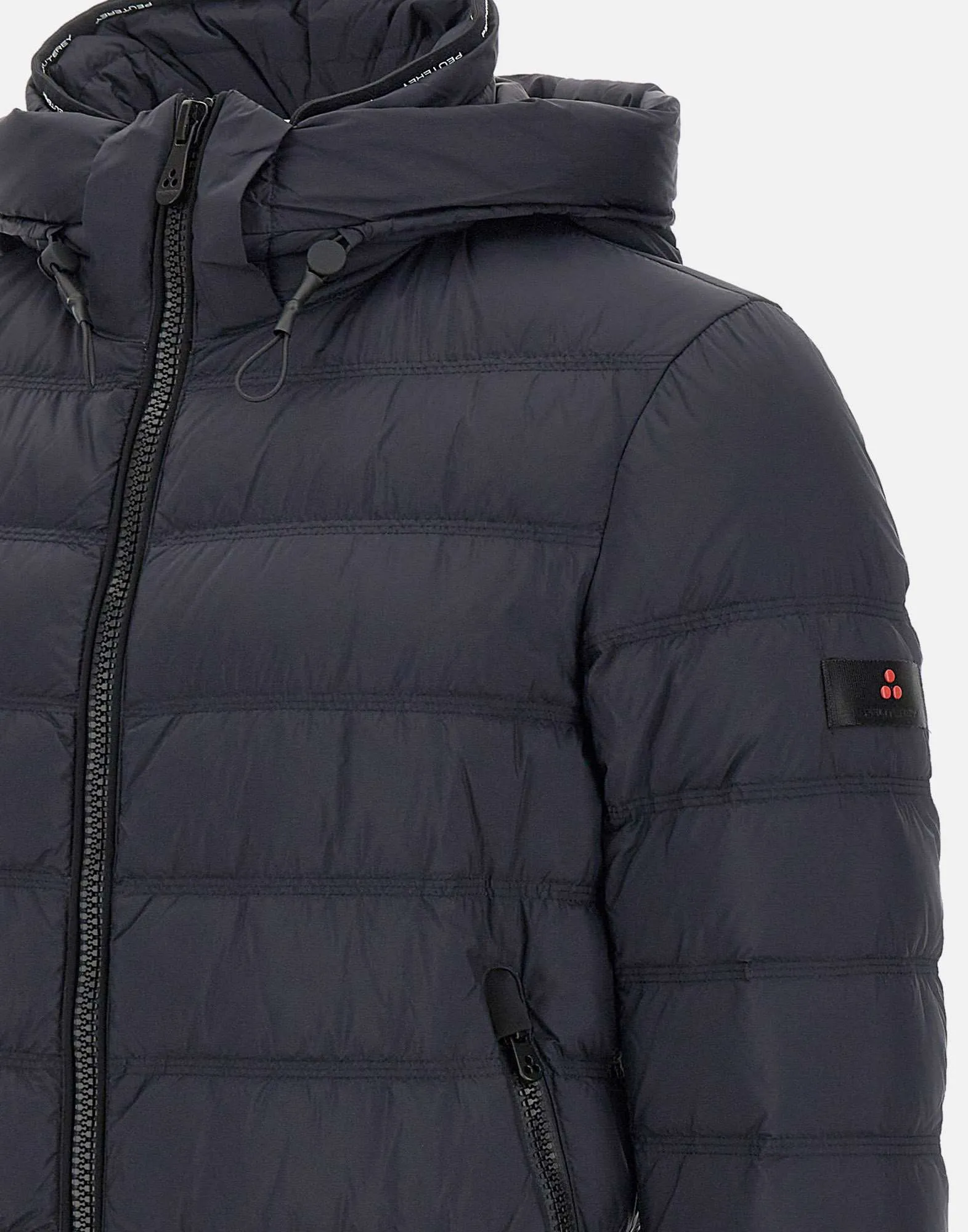 Men's Blue Down Jacket with Hood