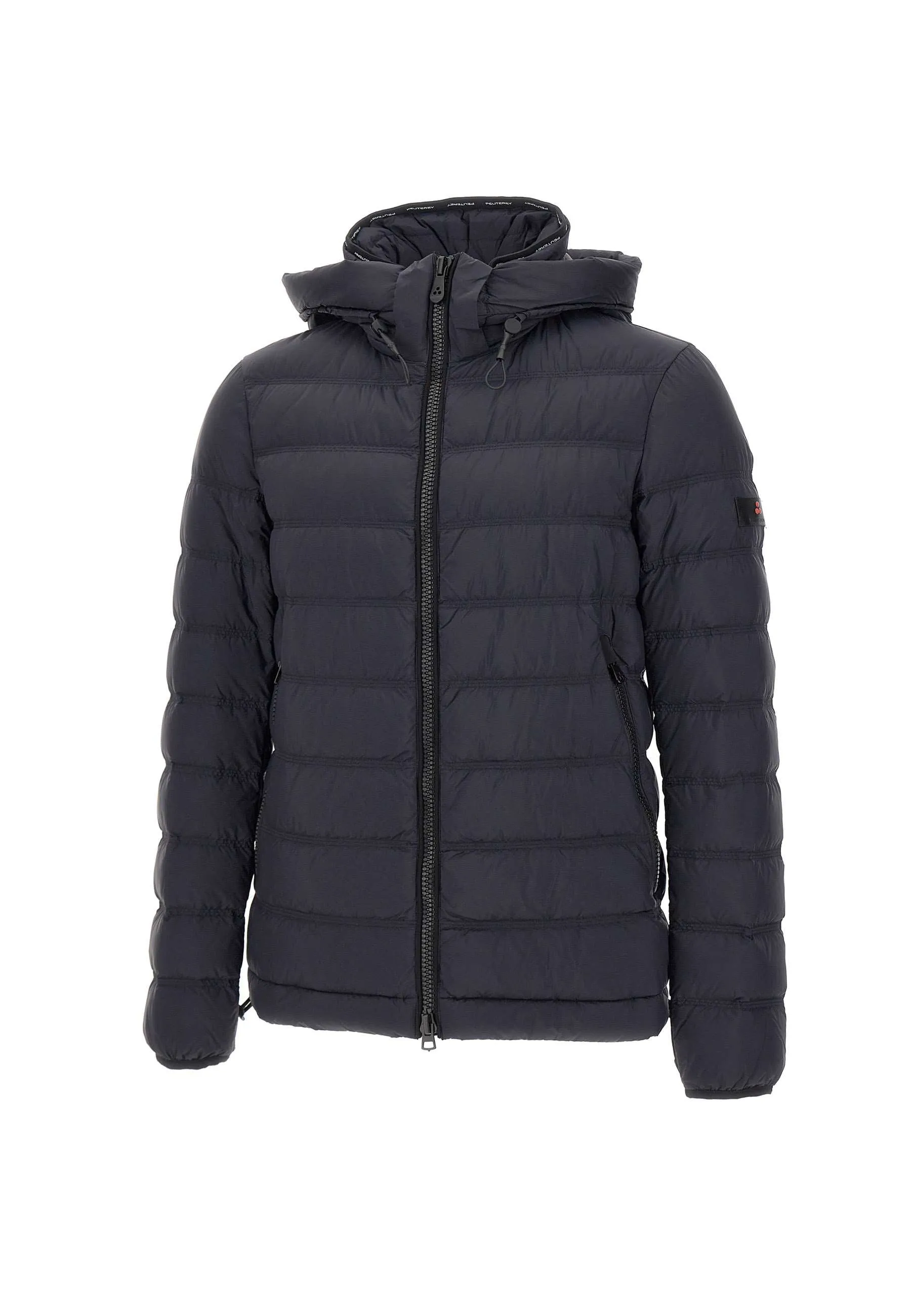 Men's Blue Down Jacket with Hood