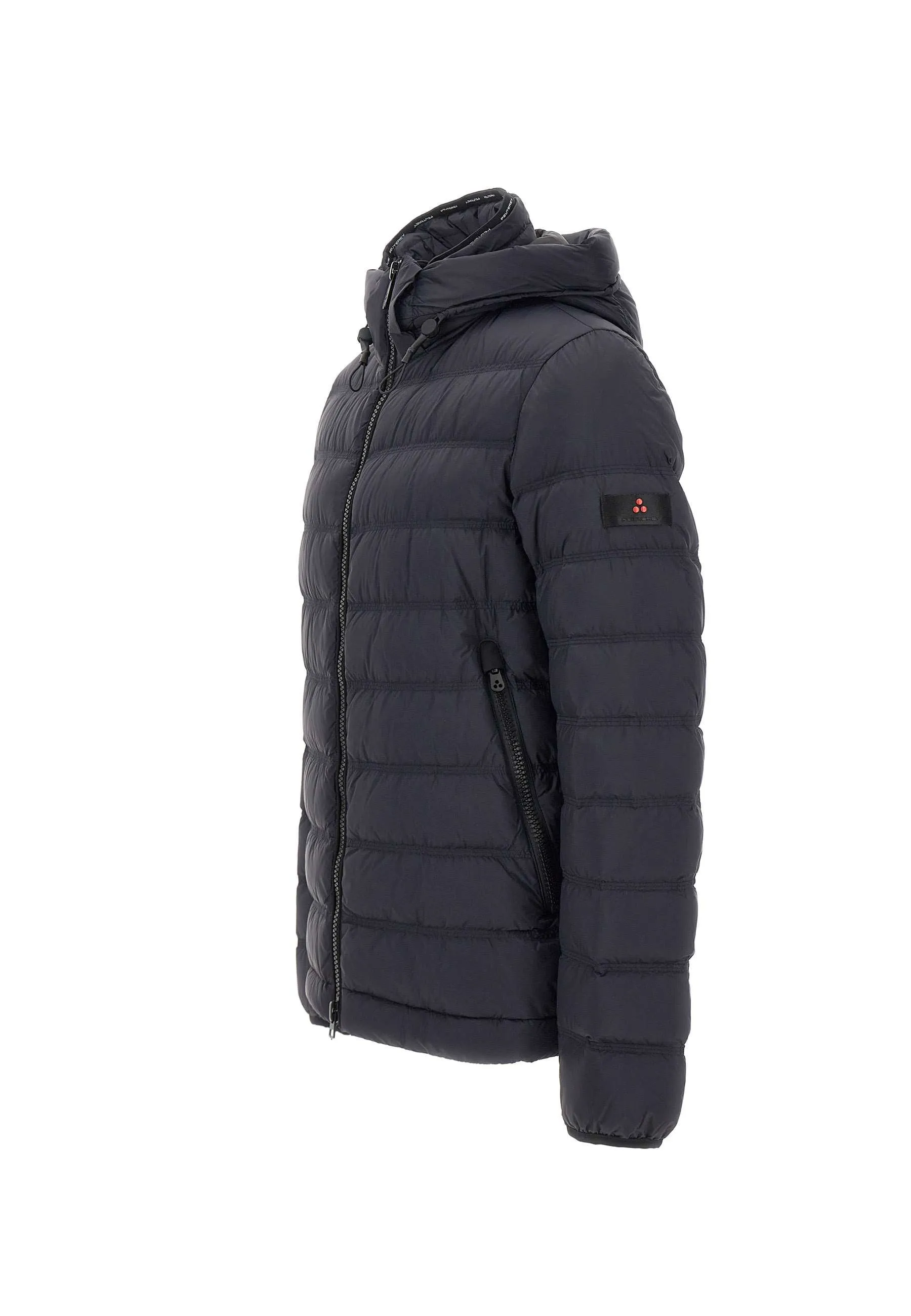 Men's Blue Down Jacket with Hood