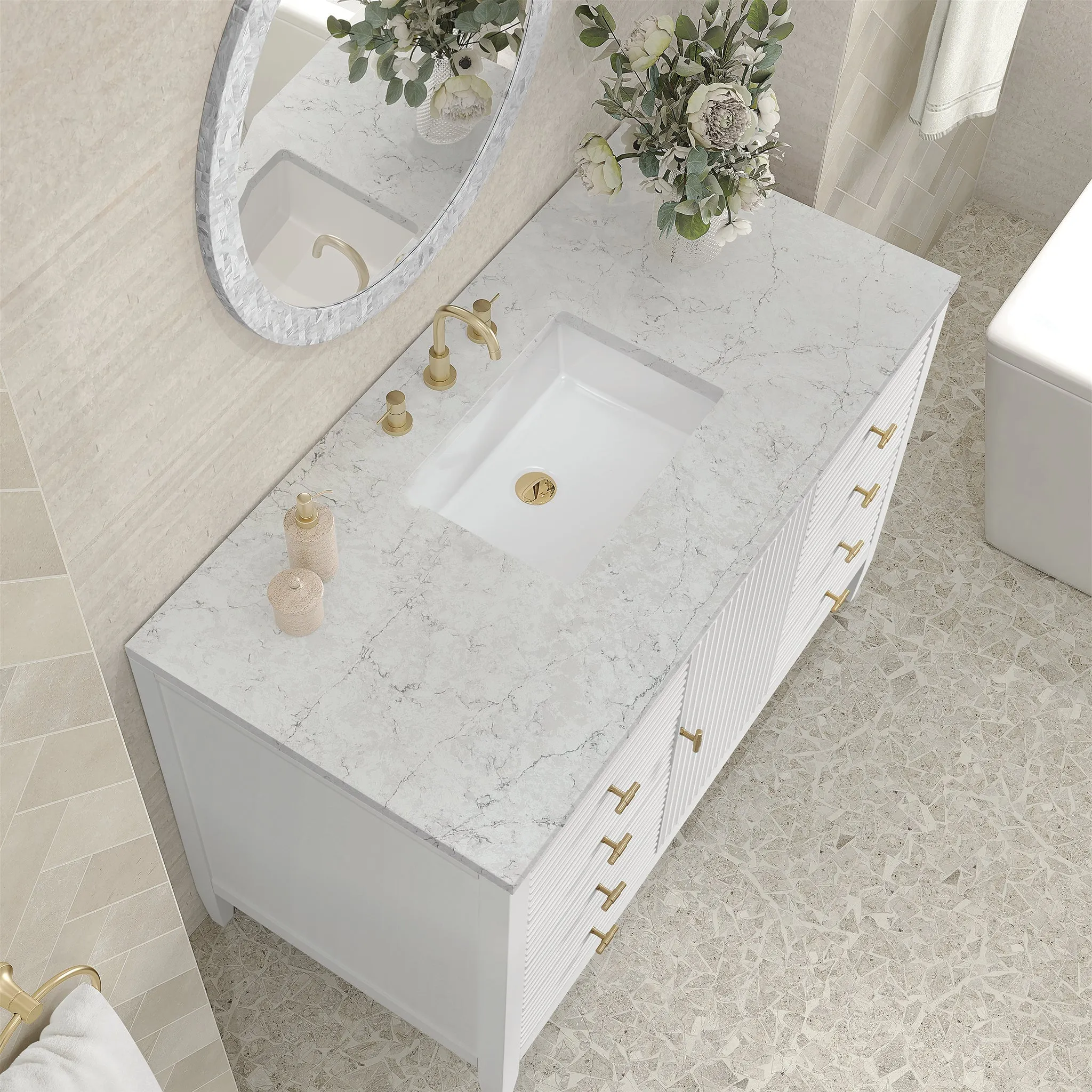 Myrrin 48" Single Vanity in Bright White