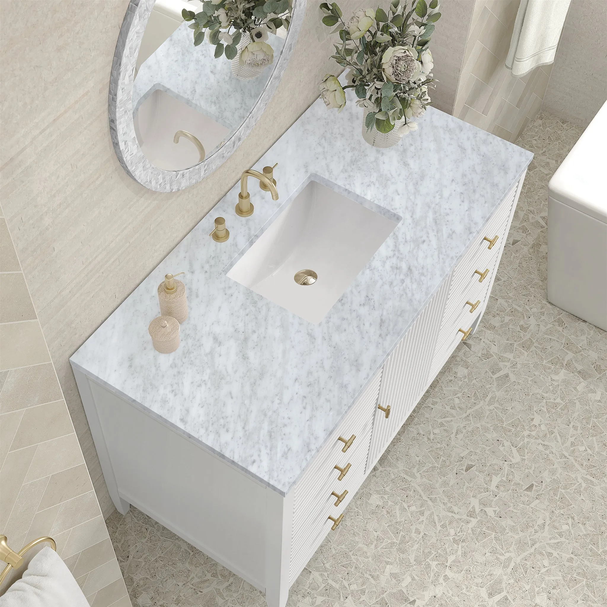 Myrrin 48" Single Vanity in Bright White