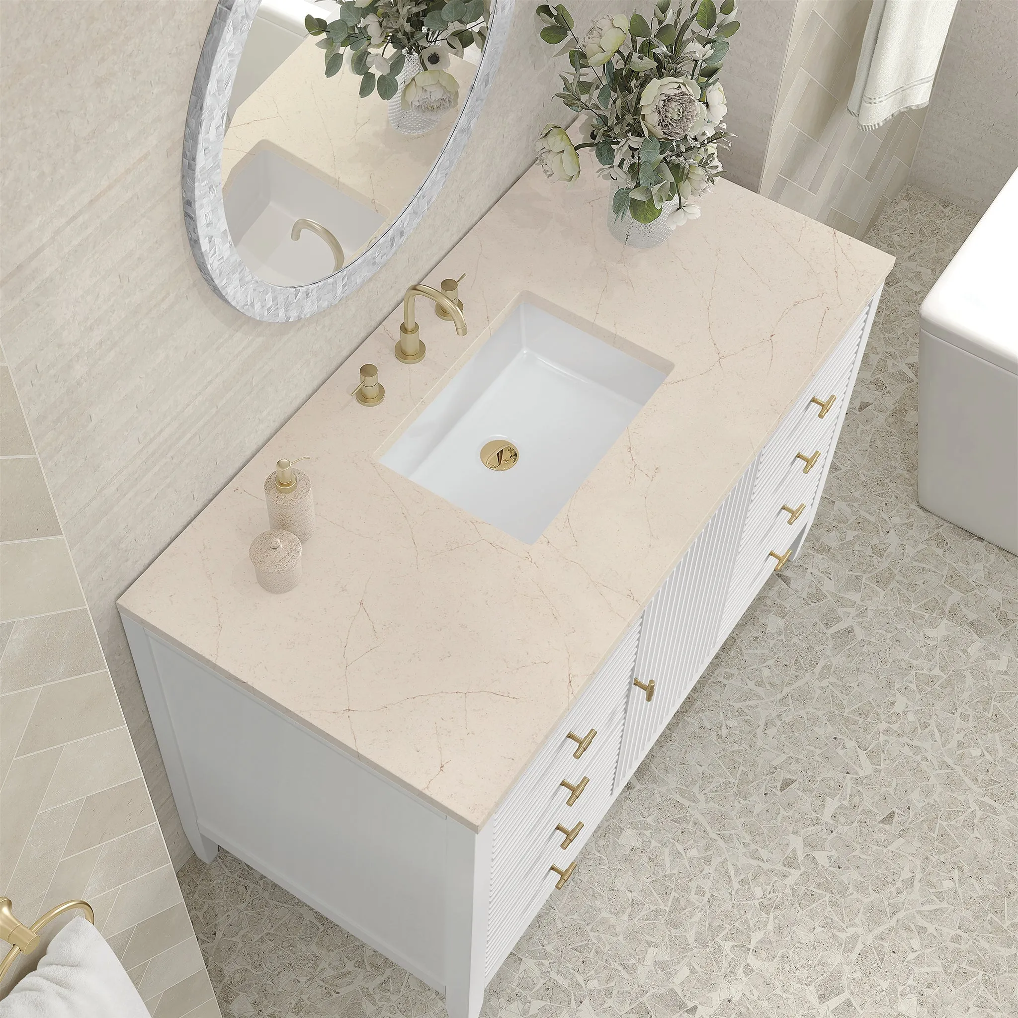 Myrrin 48" Single Vanity in Bright White