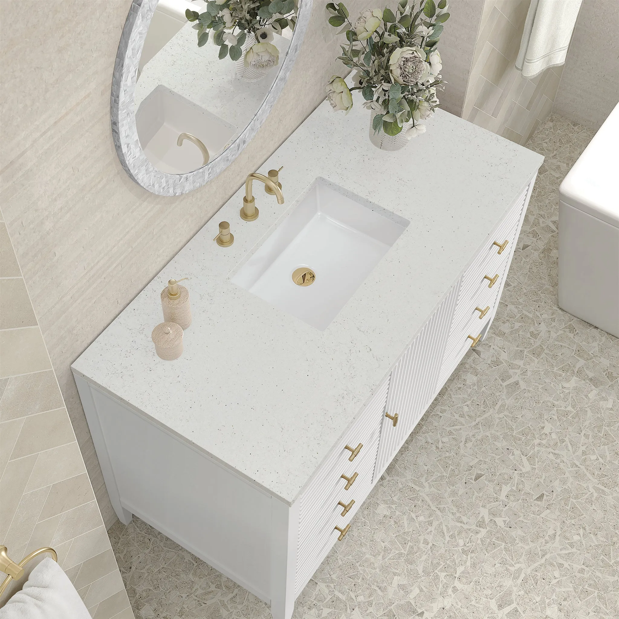 Myrrin 48" Single Vanity in Bright White