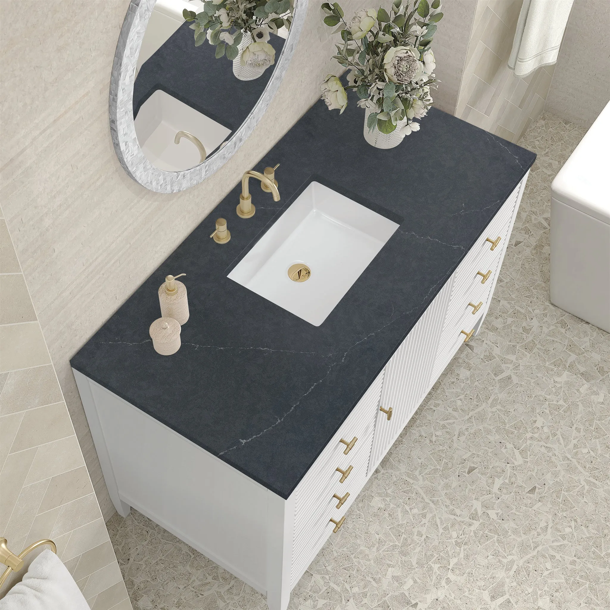 Myrrin 48" Single Vanity in Bright White