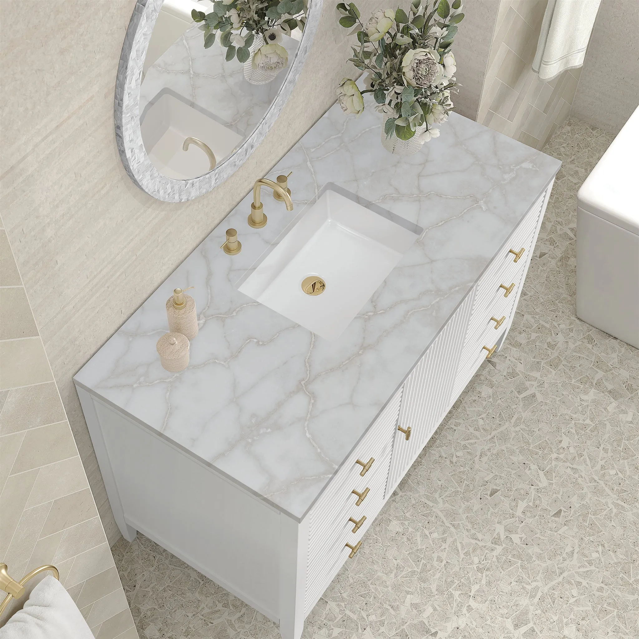 Myrrin 48" Single Vanity in Bright White