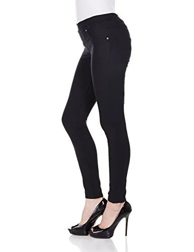 People Women's Slim Fit Jeans(P20402124809100_Black_28)