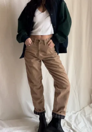 Plaid Lined Khaki Pants