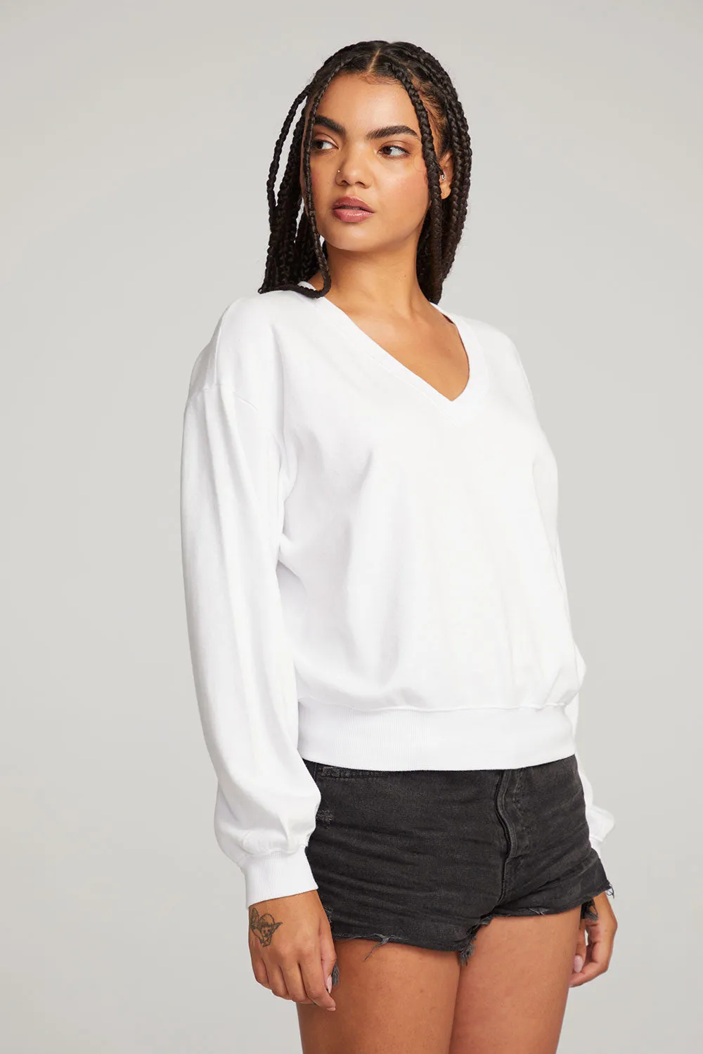 Poppy White Pullover