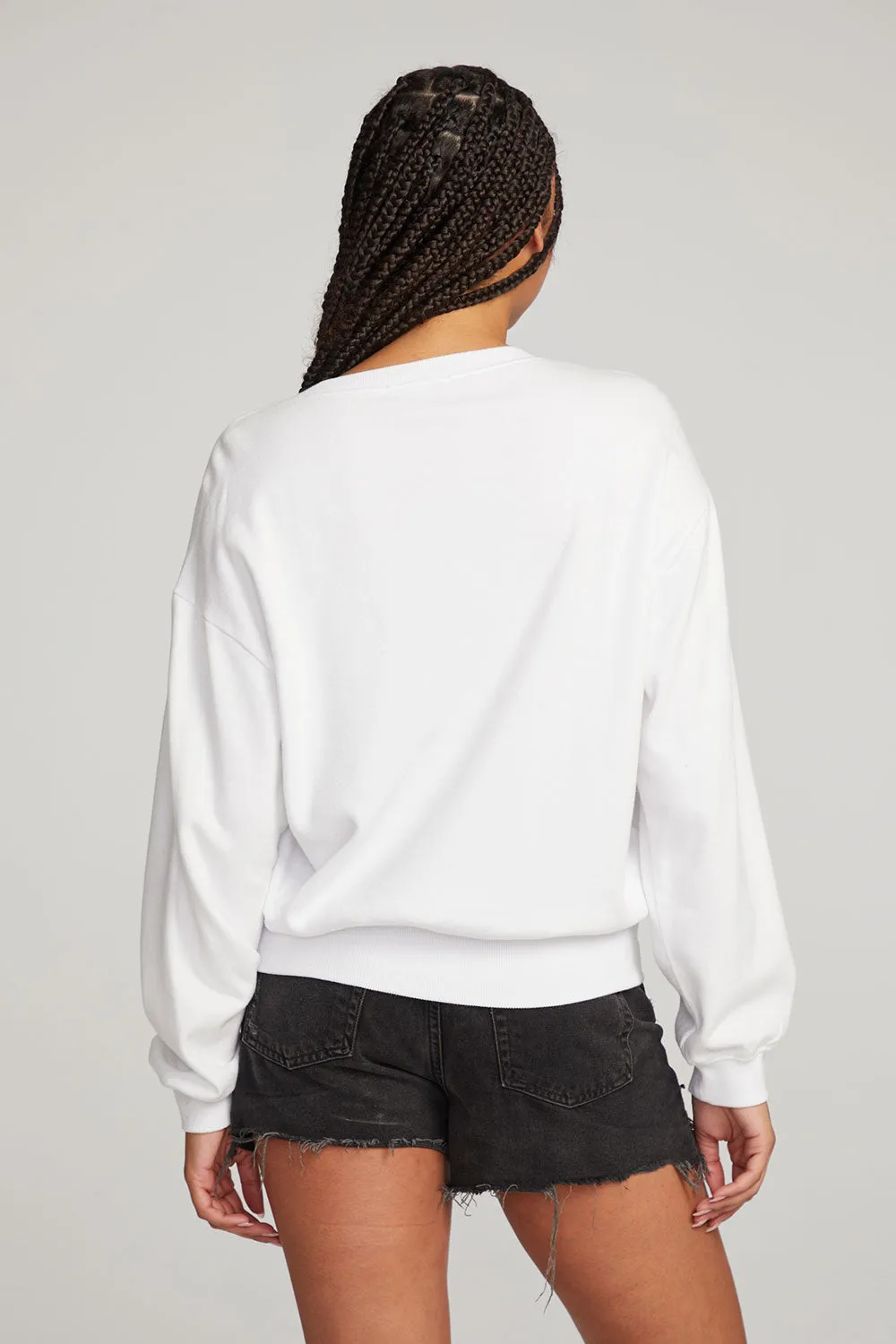 Poppy White Pullover