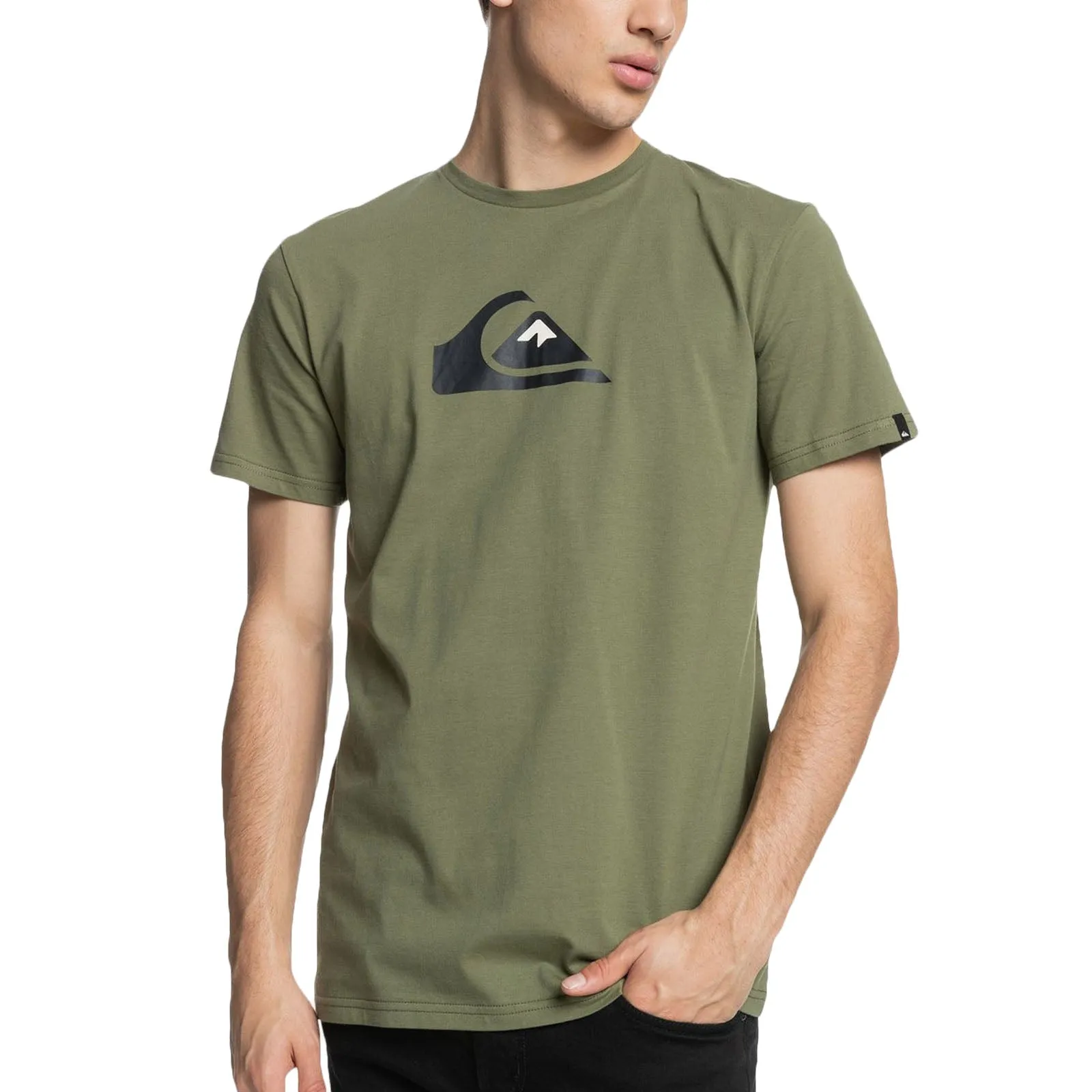 Quiksilver Mens Comp Logo Cotton T-Shirt