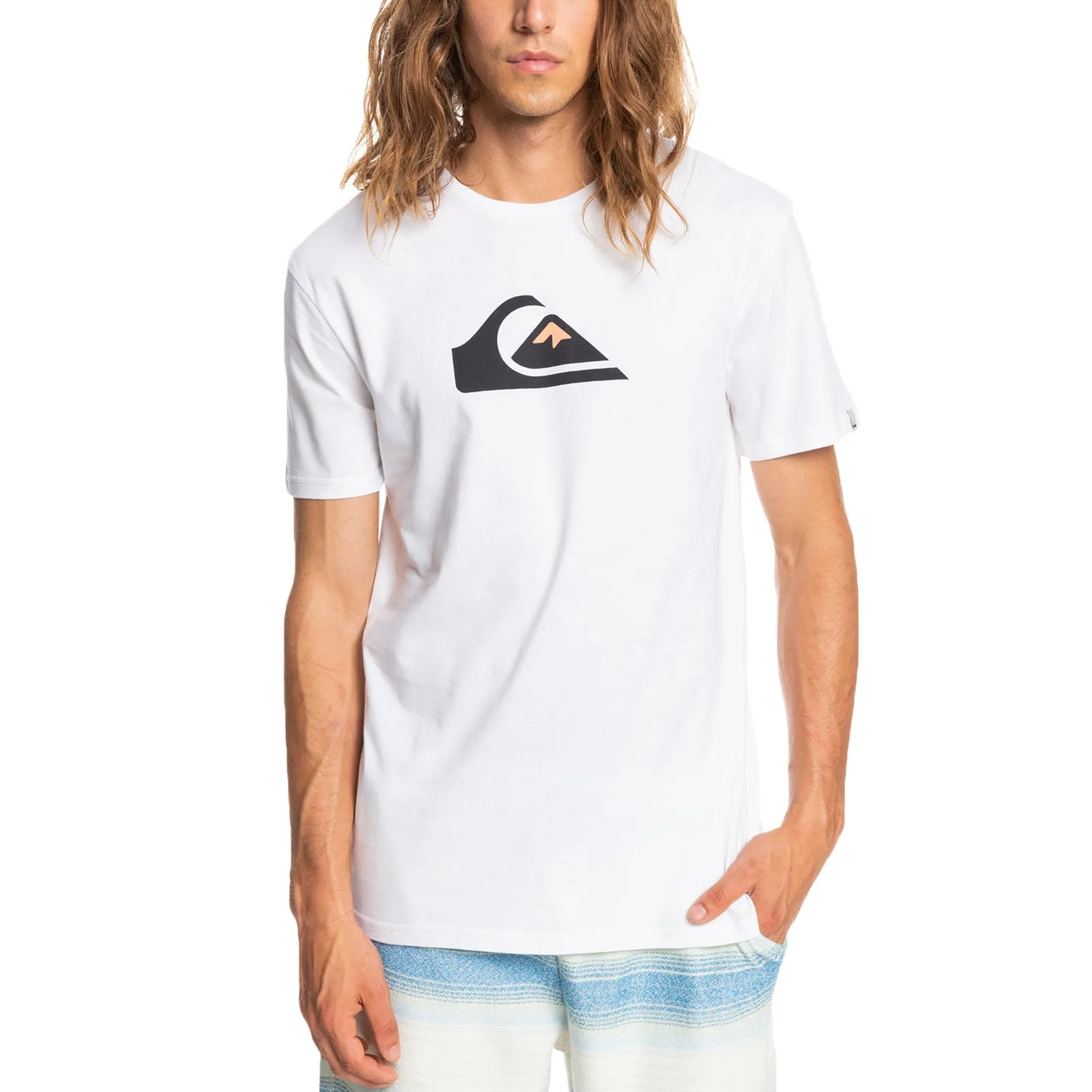 Quiksilver Mens Comp Logo Cotton T-Shirt