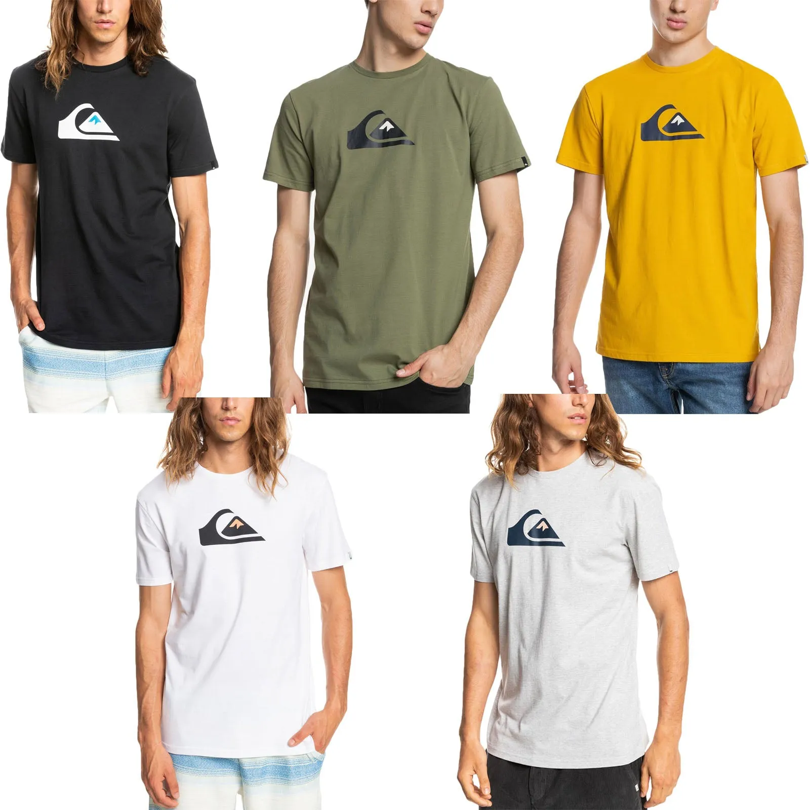 Quiksilver Mens Comp Logo Cotton T-Shirt