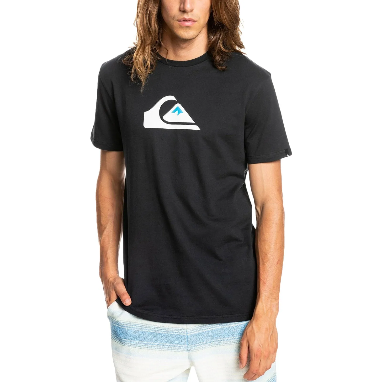 Quiksilver Mens Comp Logo Cotton T-Shirt