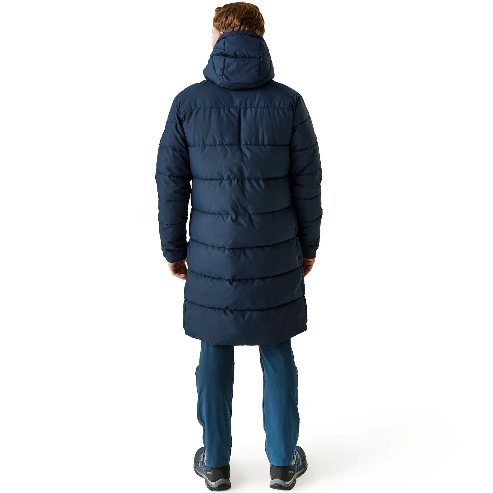 Regatta Mens Hallin II Hooded Quilted Padded Longline Jacket