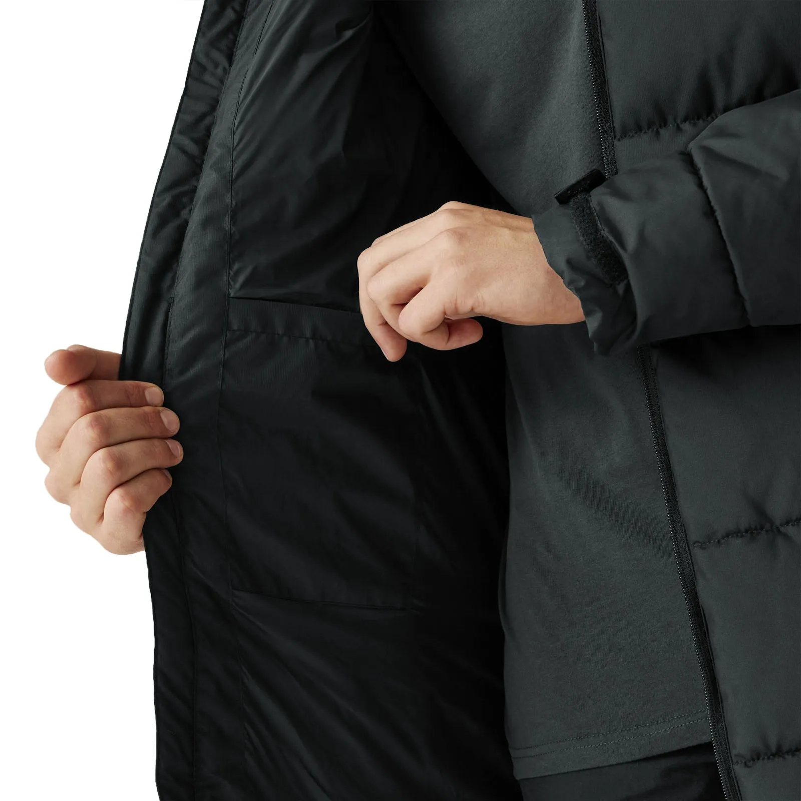 Regatta Mens Hallin II Hooded Quilted Padded Longline Jacket