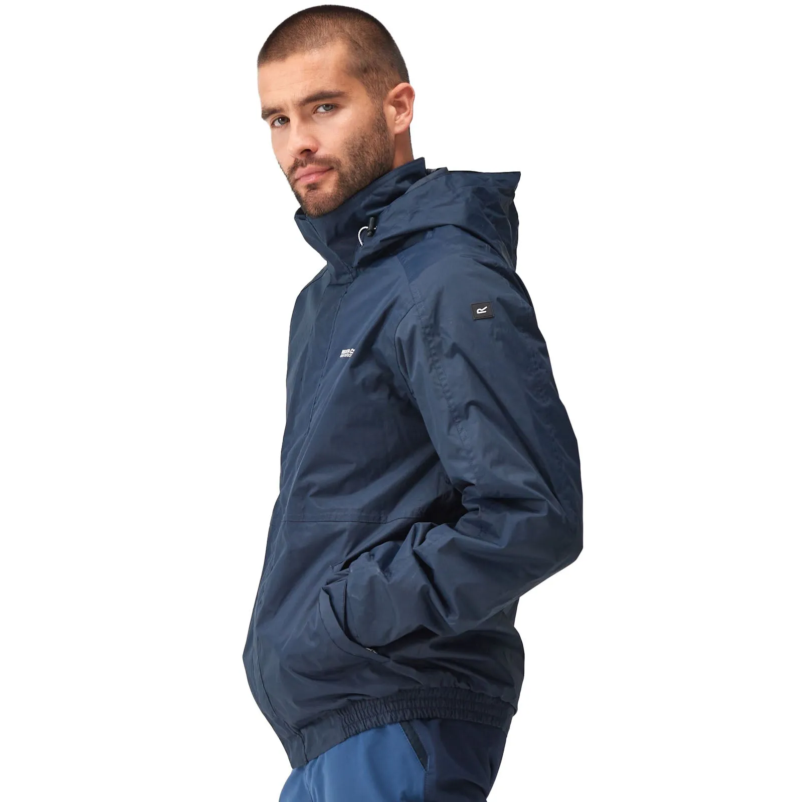 Regatta Mens Niviston Hooded Waterproof Walking Jacket - Navy