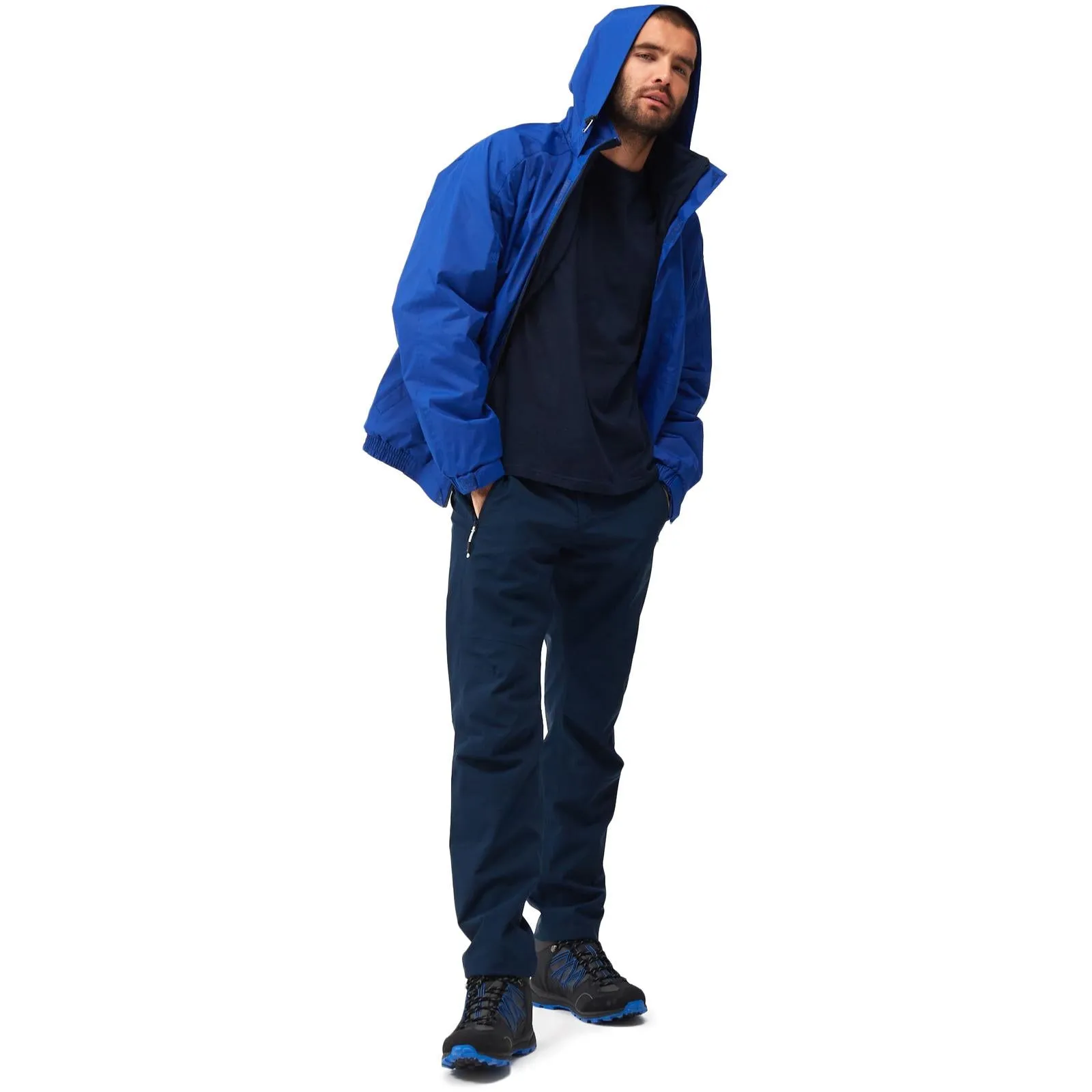 Regatta Mens Niviston Hooded Waterproof Walking Jacket - Navy