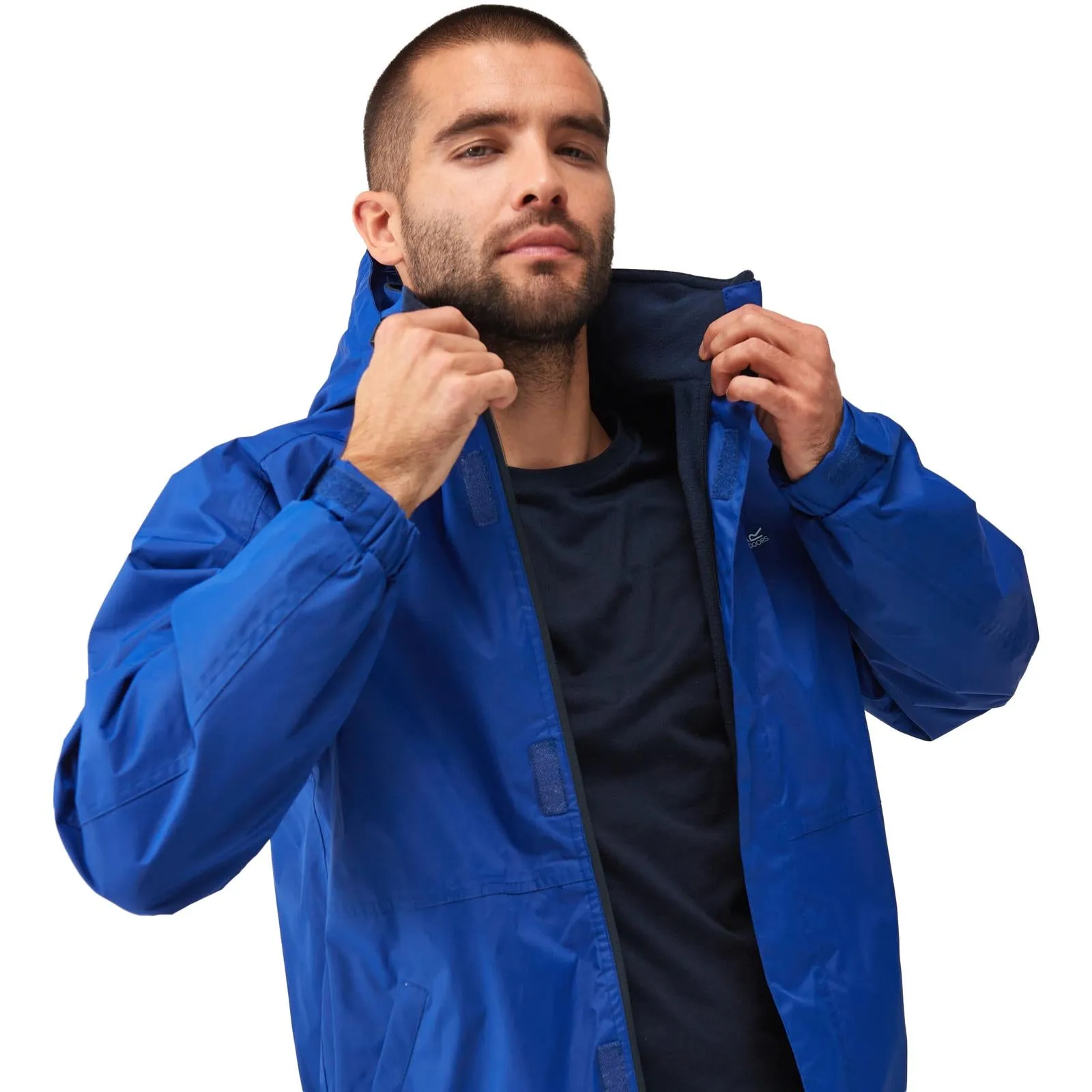 Regatta Mens Niviston Hooded Waterproof Walking Jacket - Navy