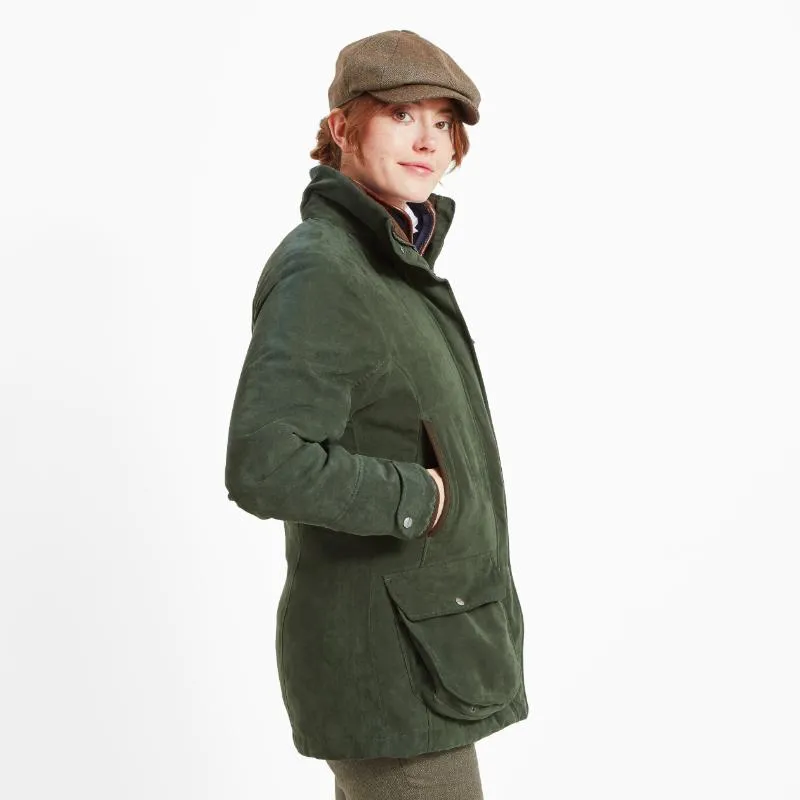 Schoffel Teal Ladies Waterproof Country Field Coat - Cedar