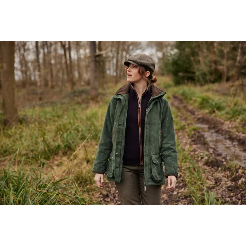 Schoffel Teal Ladies Waterproof Country Field Coat - Cedar