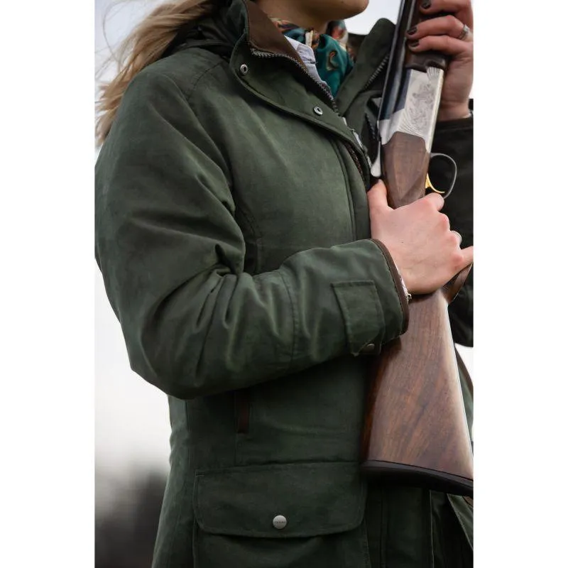 Schoffel Teal Ladies Waterproof Country Field Coat - Cedar