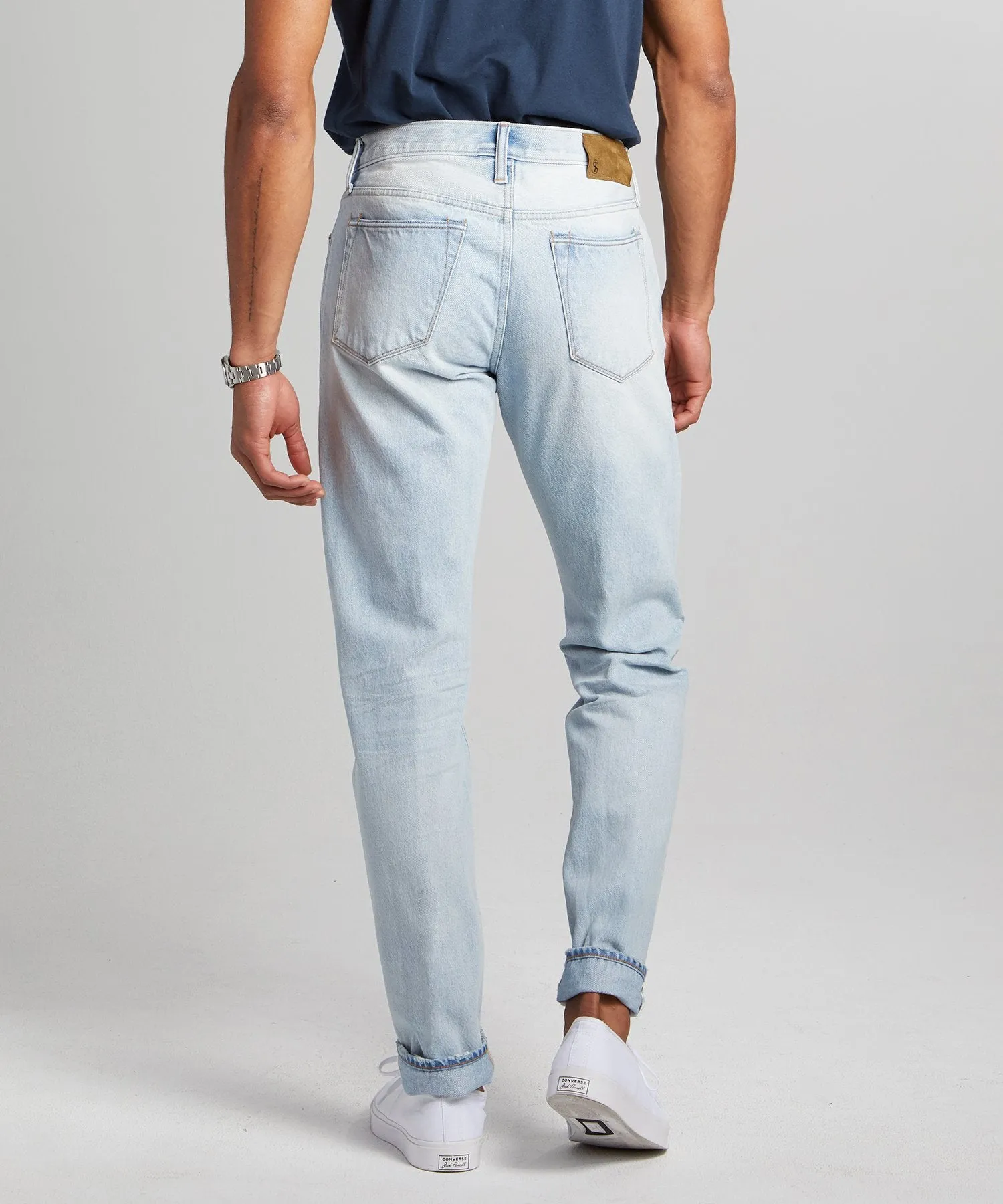 Slim Fit Japanese Selvedge Jean in Sun Bleach Wash