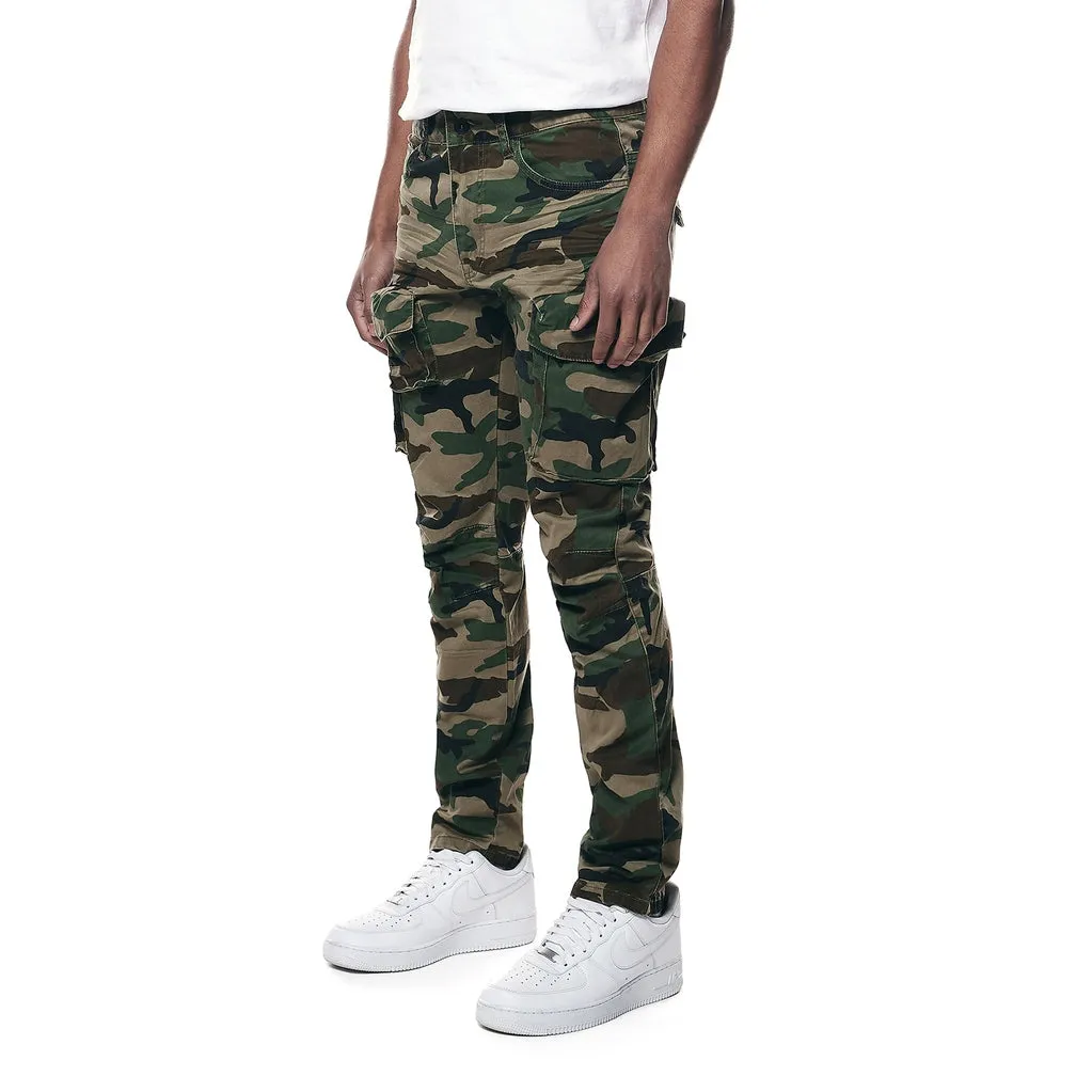 Slim Utility Twill Pants - Wood Camo