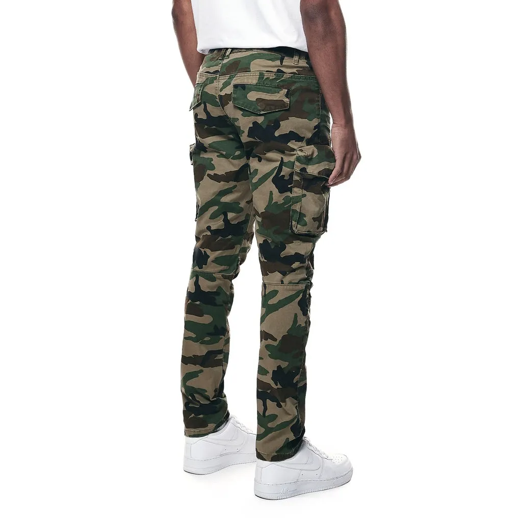 Slim Utility Twill Pants - Wood Camo